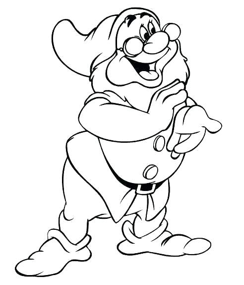 492x573 Interesting Seven Dwarfs Coloring Pages Well Coloring Page