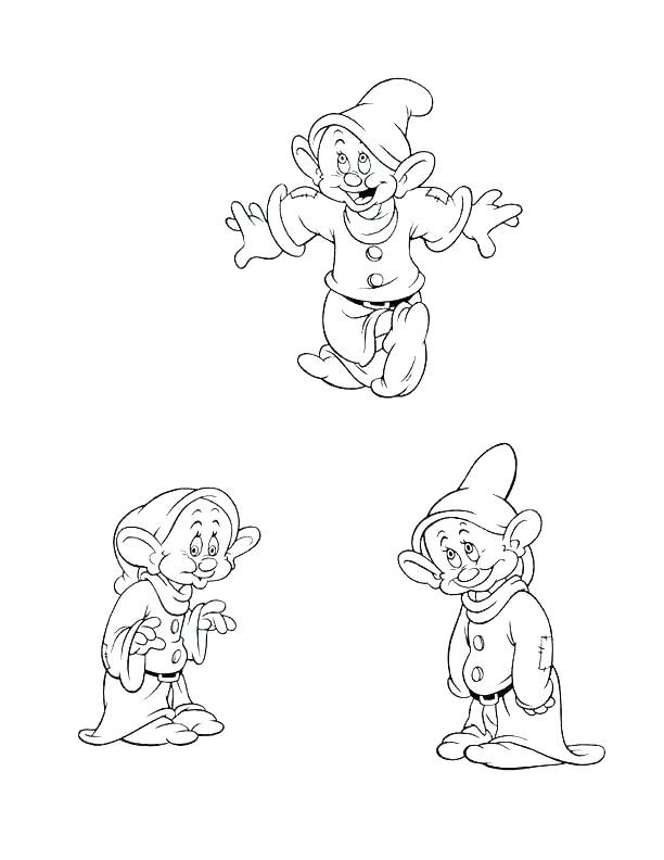612x792 Snow White And The Seven Dwarfs Coloring Pages Dwarfs Coloring