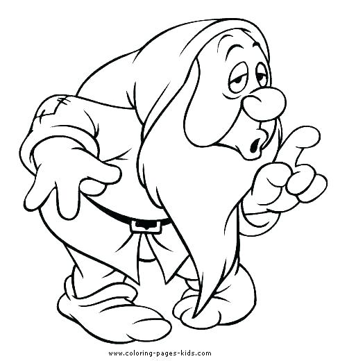 513x520 Coloring Pages Snow White And The Seven Dwarfs Professional