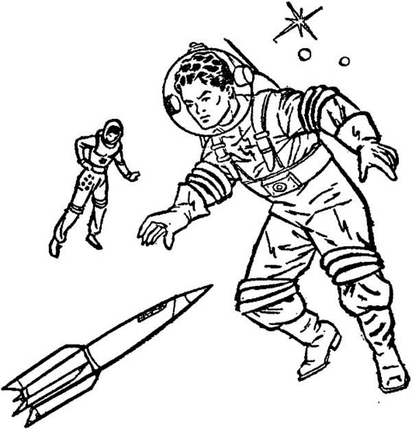 600x624 An Imagination Of Future Astronaut From The Coloring Page
