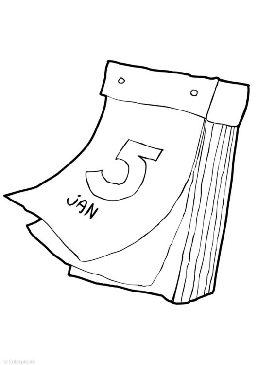 531x750 Coloring Page Calendar