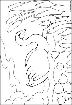 236x342 Duck And Duckling Coloring Page