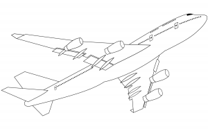 300x189 Boeing Airplane Coloring Page