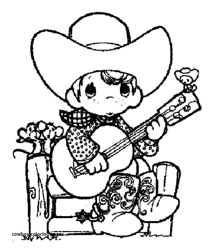736x848 Best To Child Images On For Cowboy Coloring