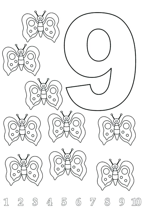 600x874 Number Coloring Page Numbers Coloring Page Numbers Coloring