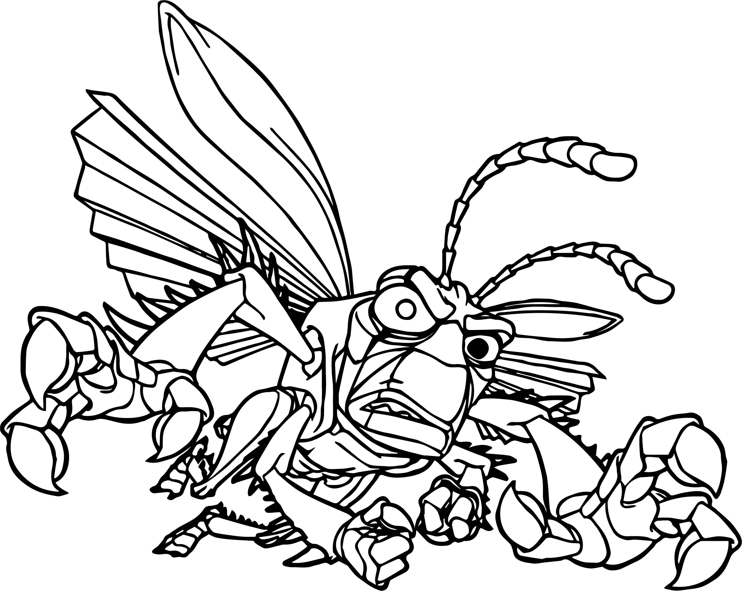 2503x1995 A Bugs Life Danger Bug Coloring Page Wecoloringpage