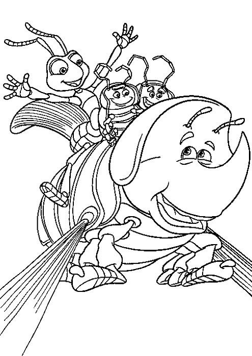495x700 Best Bugs Life Coloring Pages Images On A Bug's Life