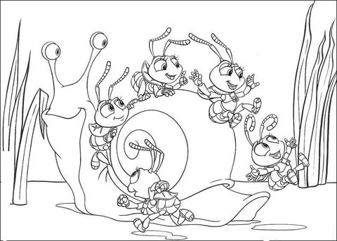 480x343 A Bug's Life Coloring Pages