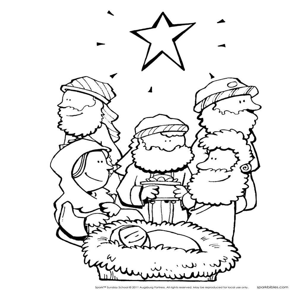 1024x1024 Christian Coloring Pages The Christmas Story Throughout Nativity
