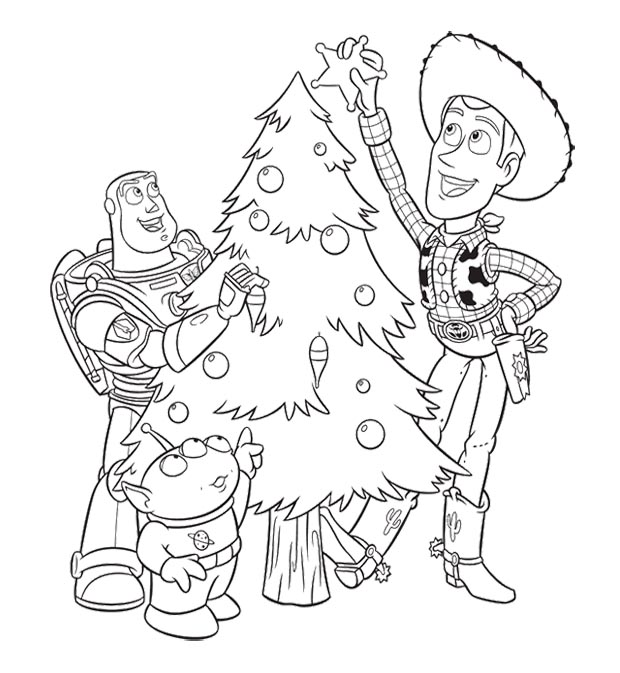 620x673 Toy Story Christmas Coloring Pages