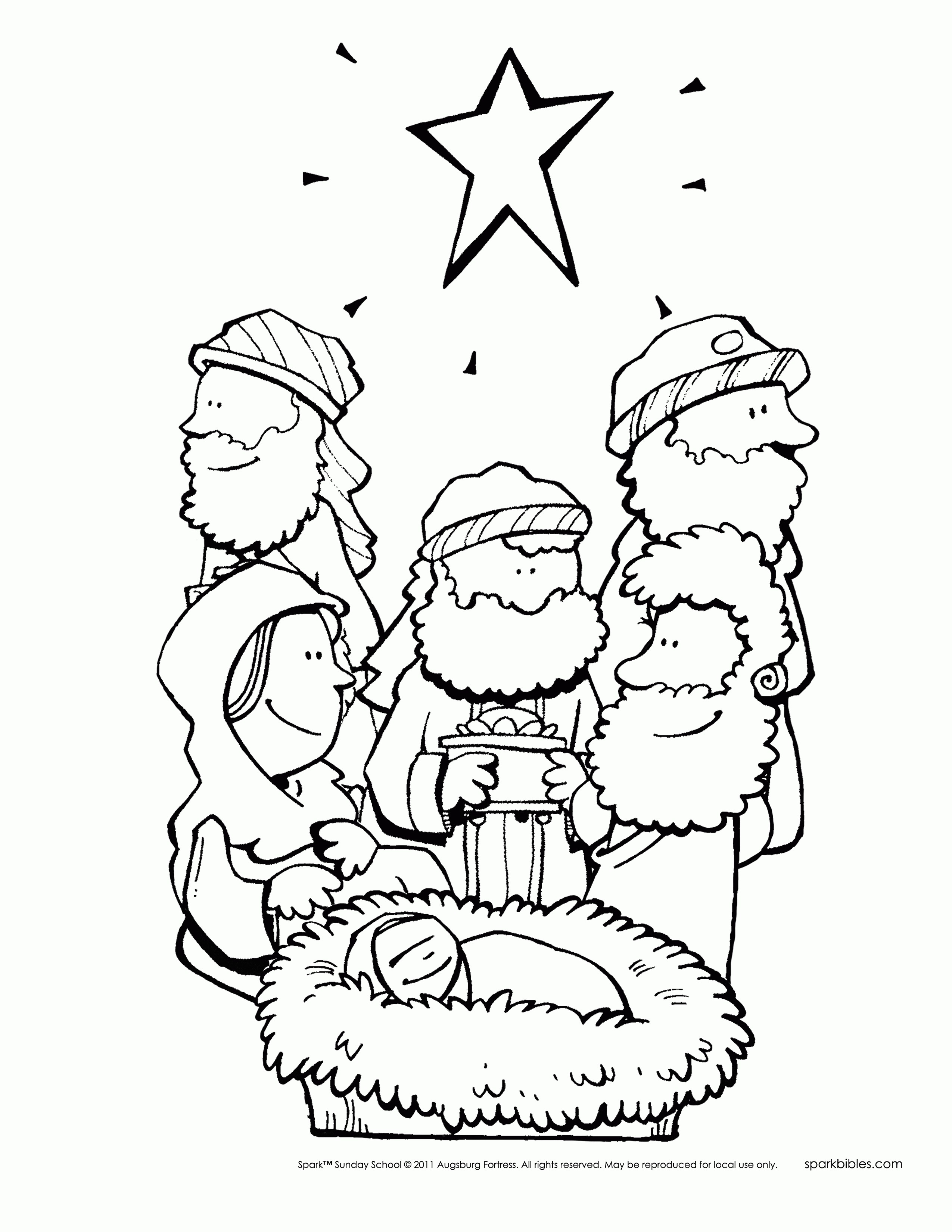 2550x3300 Christmas Story Coloring Pages Printable Nativity Colouring Book