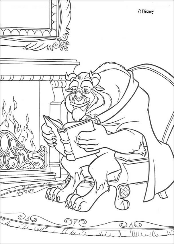 607x850 Coloring Page About The Beauty And The Beast Disney Movie Nice