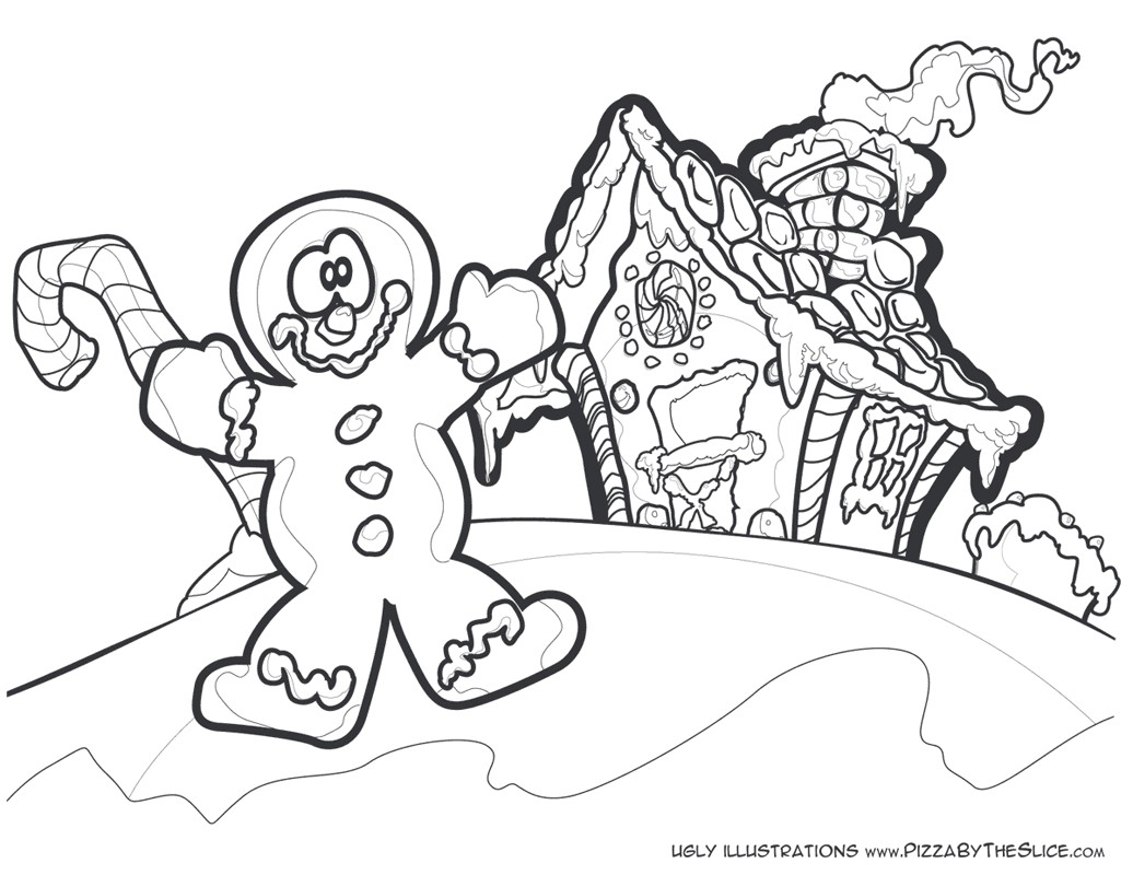 1036x800 Unique Christmas Coloring Pages Disney Gingerbread House Gallery