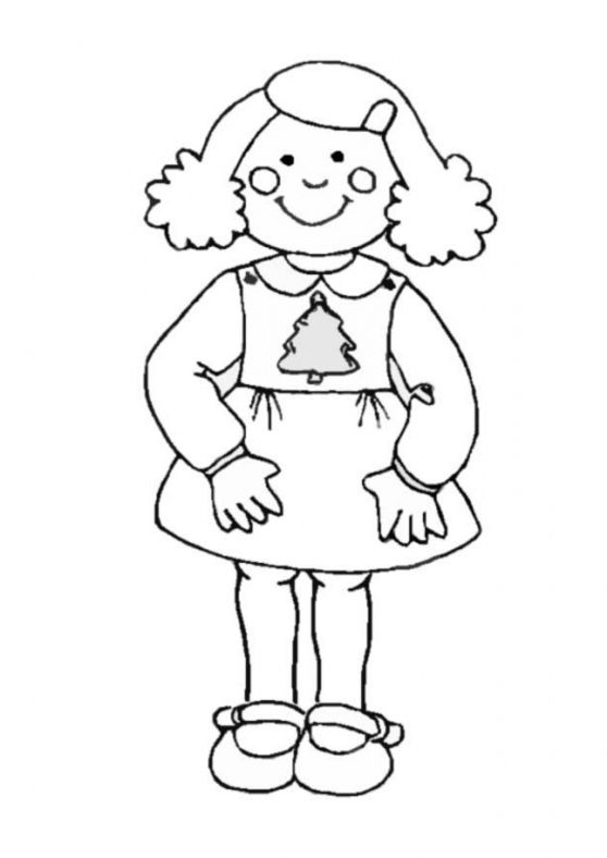 A Girl Coloring Pages