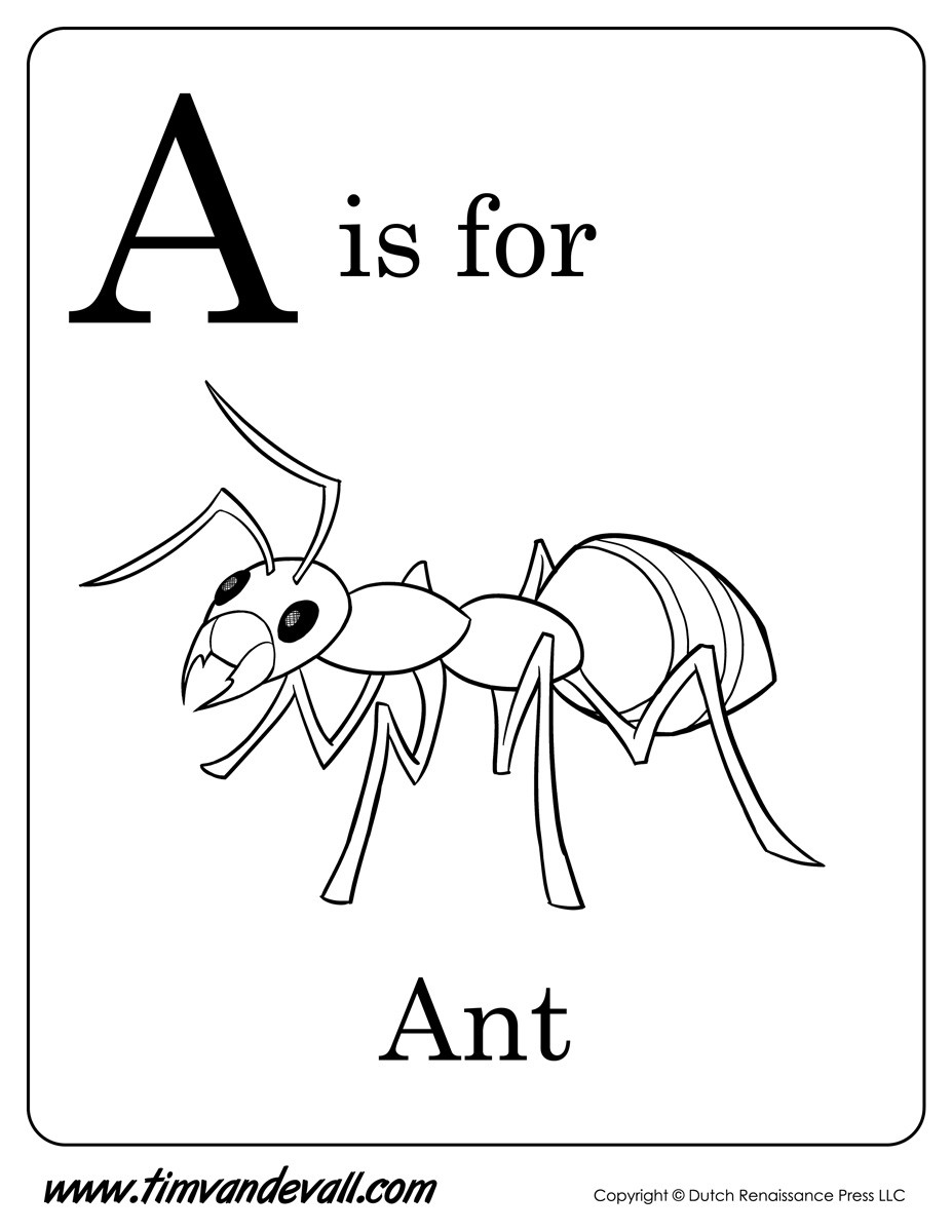 927x1200 A Is For Ant Coloring Page Tim S Printables Brilliant Ants Pages