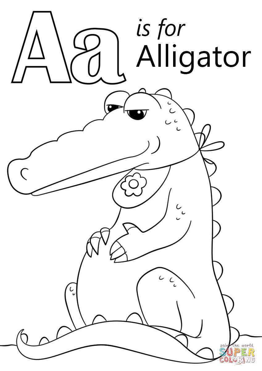 849x1200 Letter A Is For Alligator Coloring Page Free Printable Pages