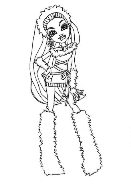 458x640 Free Printable Monster High Coloring Pages Abbey Bominable Arts