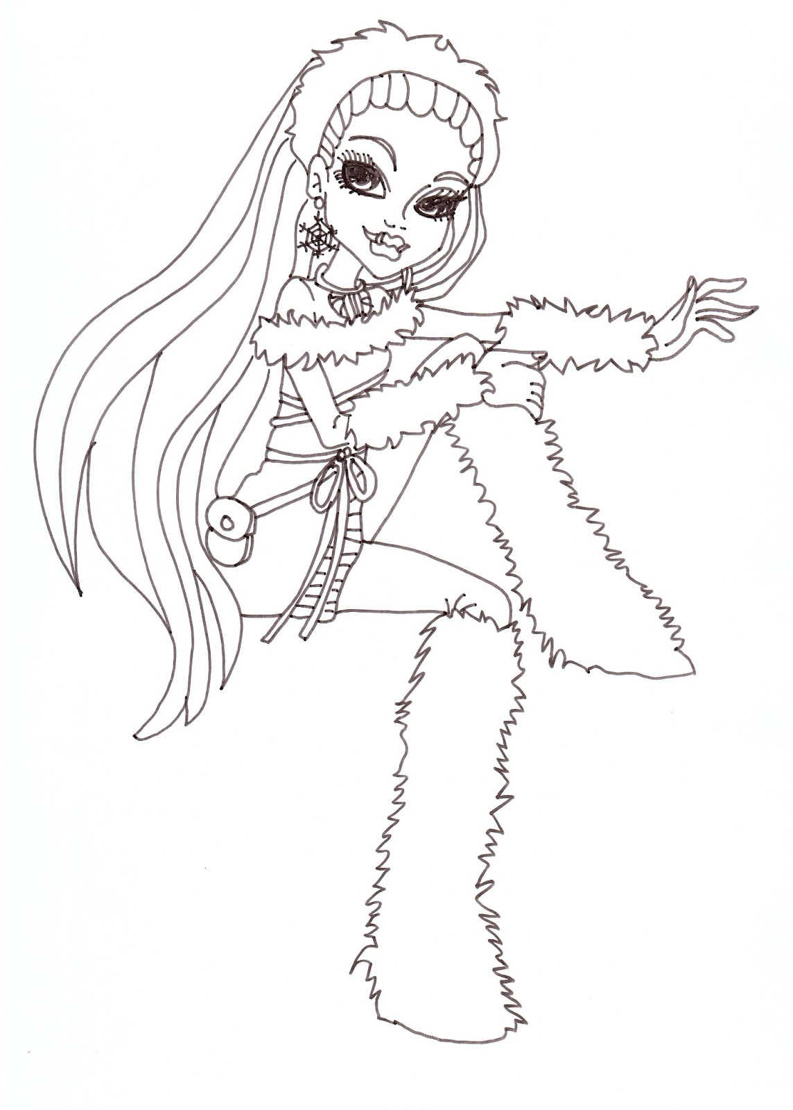 Abbey Monster High Coloring Pages at GetDrawings | Free download