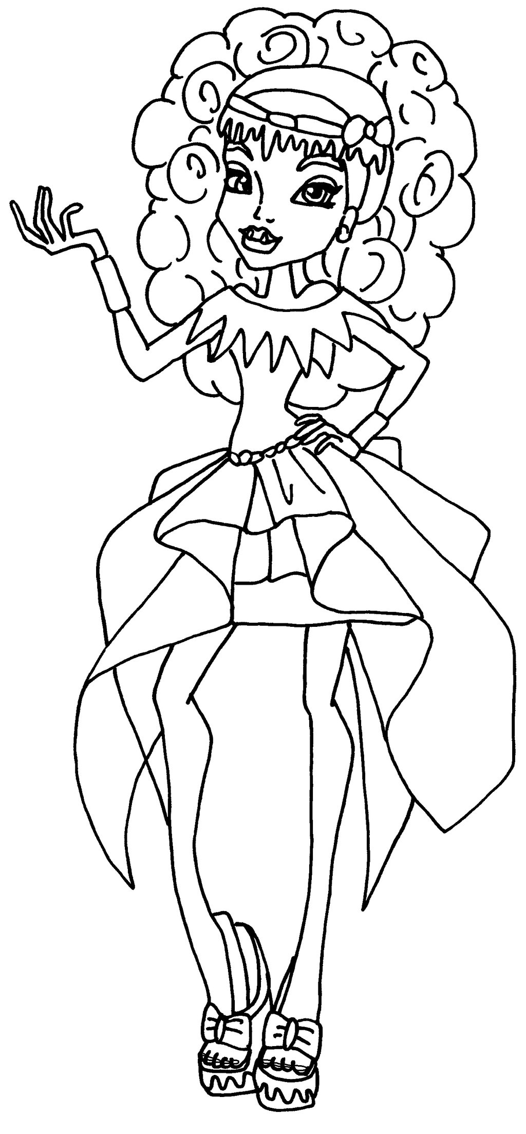 1024x2207 Monster High Wishes Coloring Pages