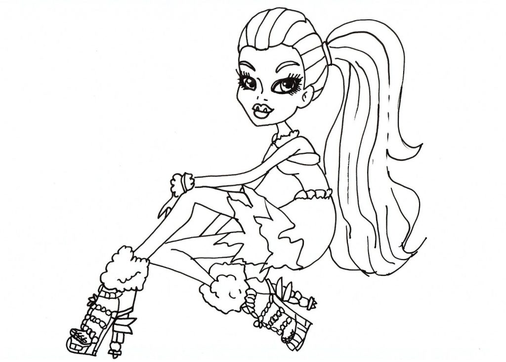 1024x732 Abbey Monster High Coloring Pages Coloring Pages Monster High