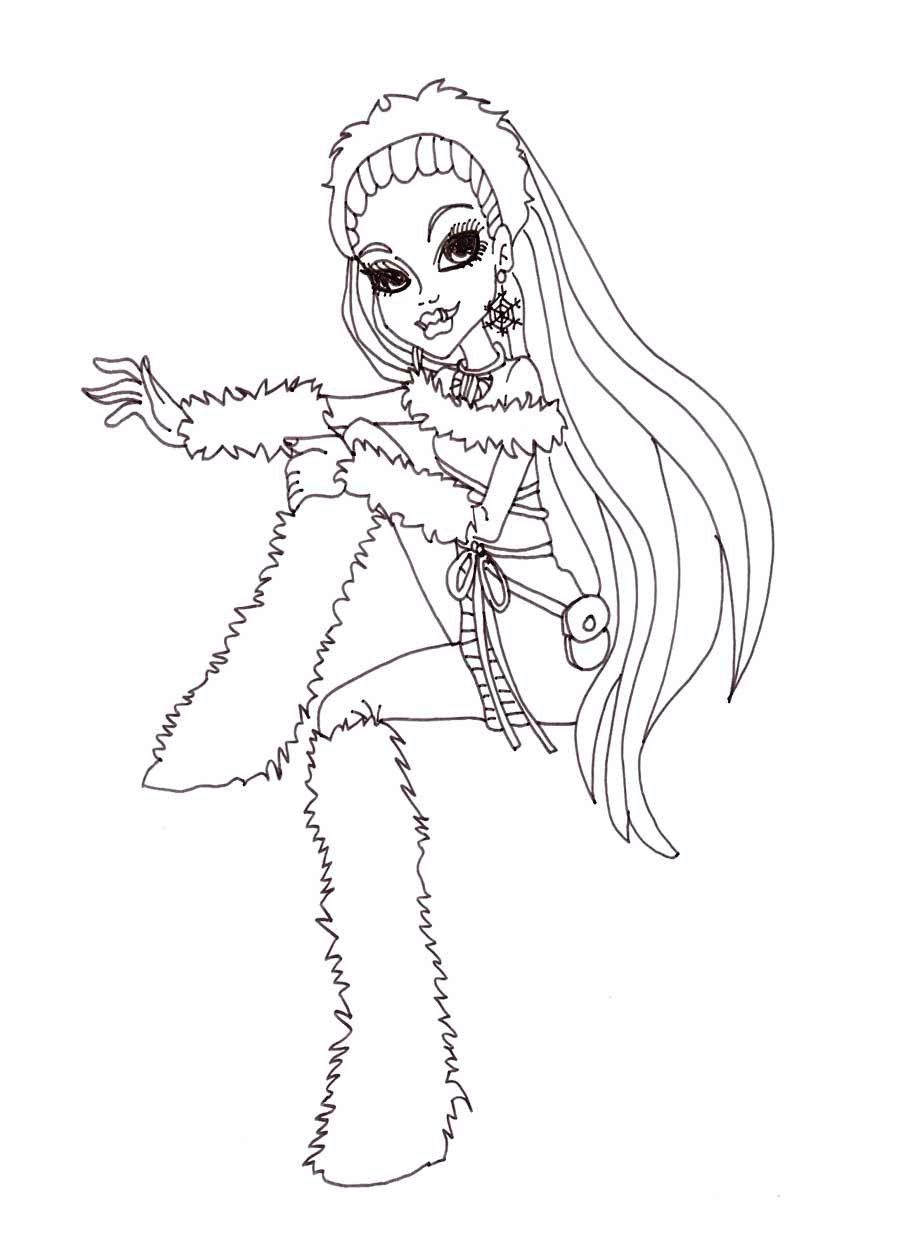 Abbey Monster High Coloring Pages at GetDrawings | Free download