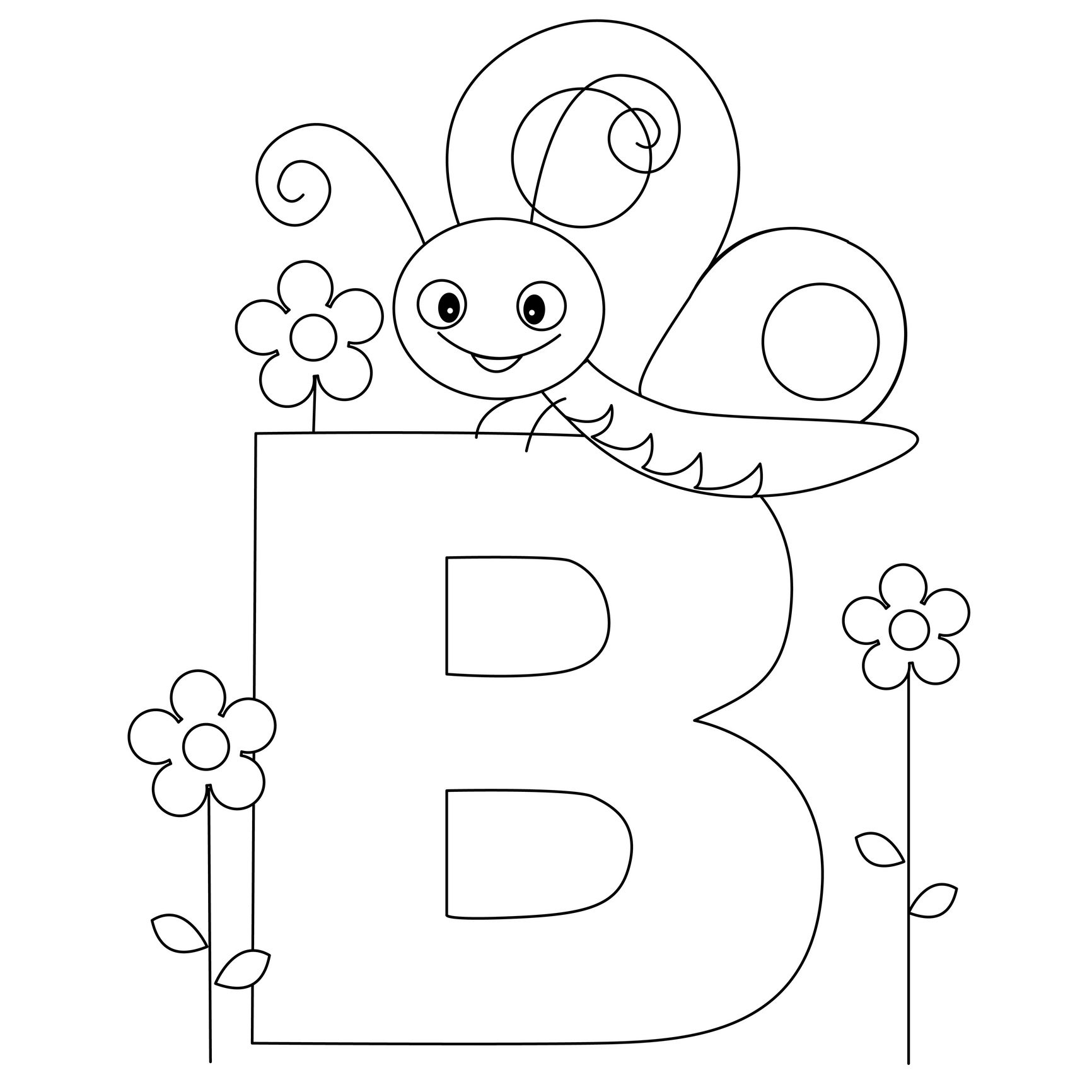 1732x1732 Animal Alphabet Letter B Is For Butterfly! Here's A Simple