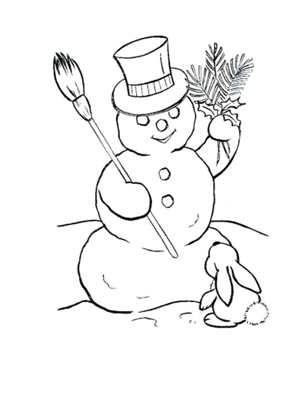 580x784 Abominable Snowman Coloring Pages Rabbit And Snowman Coloring