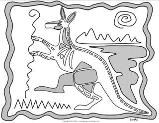 320x247 Attractive Aboriginal Art Coloring Pages For Kids Picture