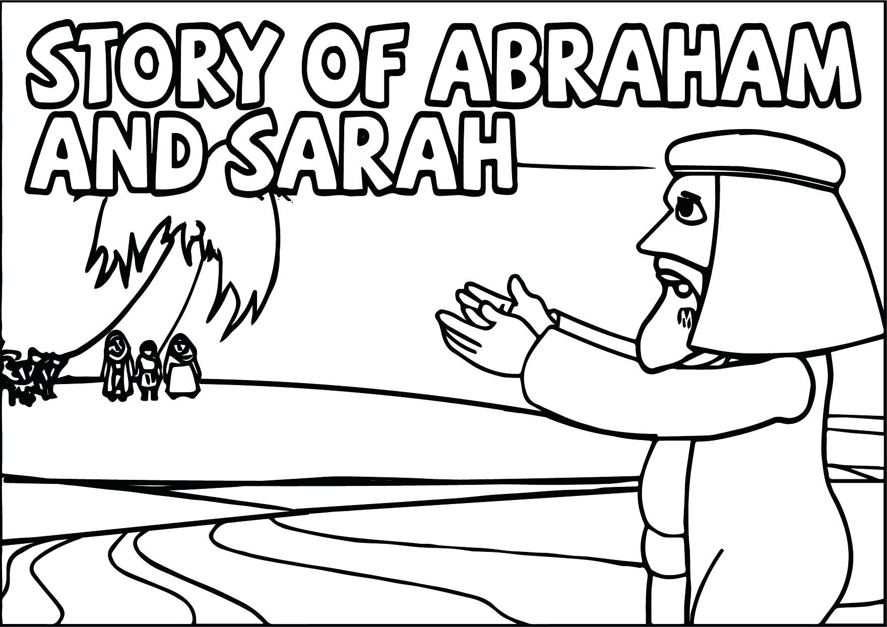 1760x1244 Great Abraham And Isaac Coloring Page With Sarah Pages