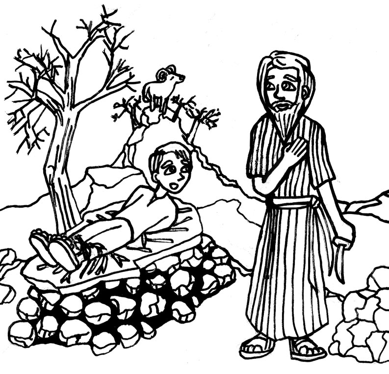 793x762 Ldsfiles Clipart Abraham And Isaac Coloring Page