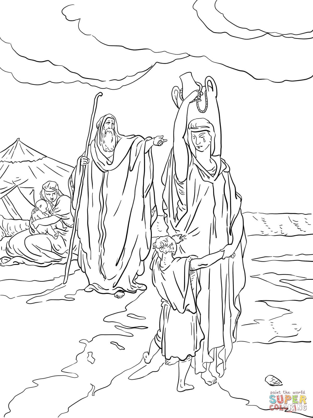 1200x1600 Alert Famous Hagar And Ishmael Coloring Page The Expulsion