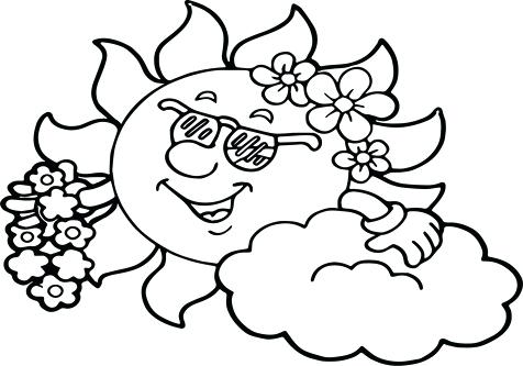476x333 Coloring Pages Of The Sun Coloring Pages Sun And Moon Coloring