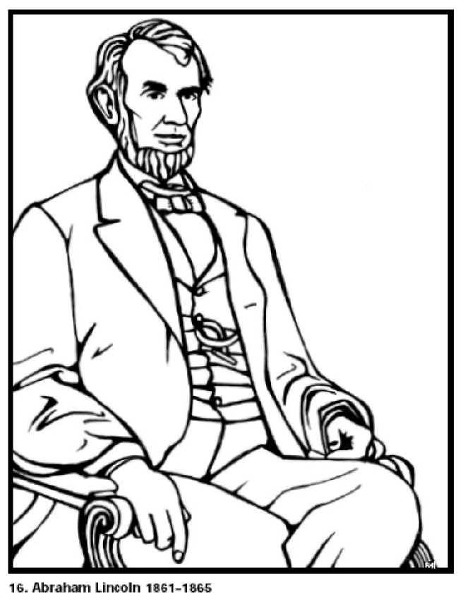 656x856 Abraham Lincoln Coloring Pages Printable
