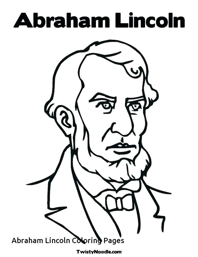 685x886 Abe Lincoln Coloring Page