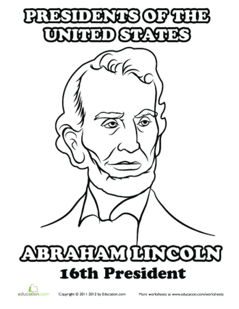 791x1024 Abraham Lincoln Coloring Pages For Kindergarte