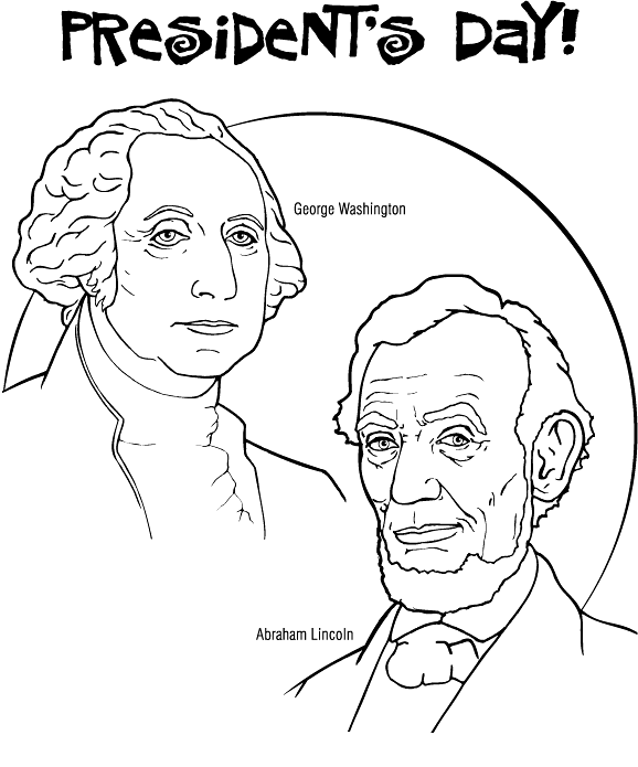 578x695 Presidents Day Coloring Pages George Washington And Abraham