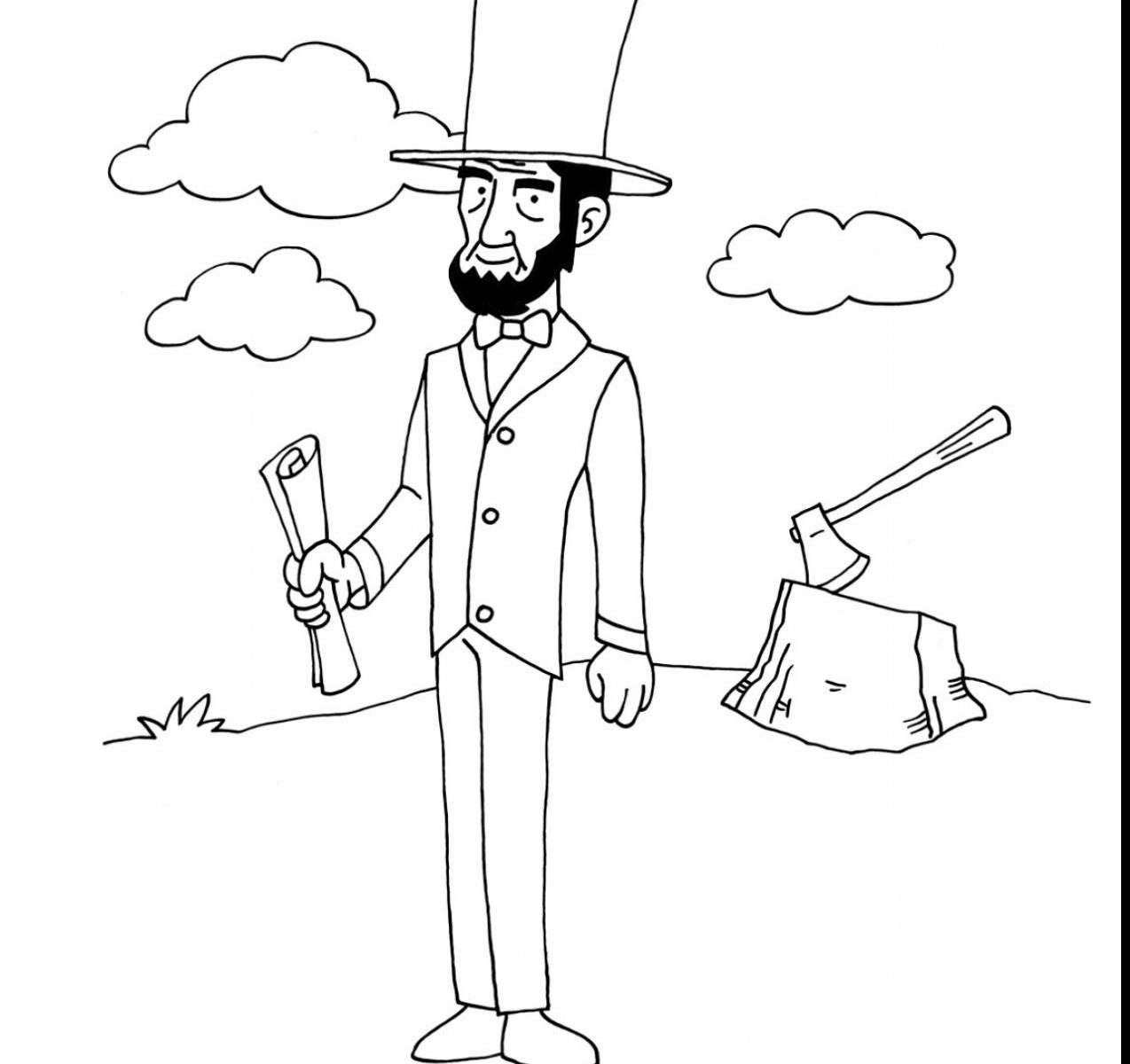 1274x1200 Coloring Pages Abrahamncoln History Assassination Of For Kids Top