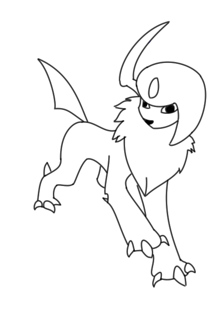 460x640 Pokemon Absol Coloring Pages