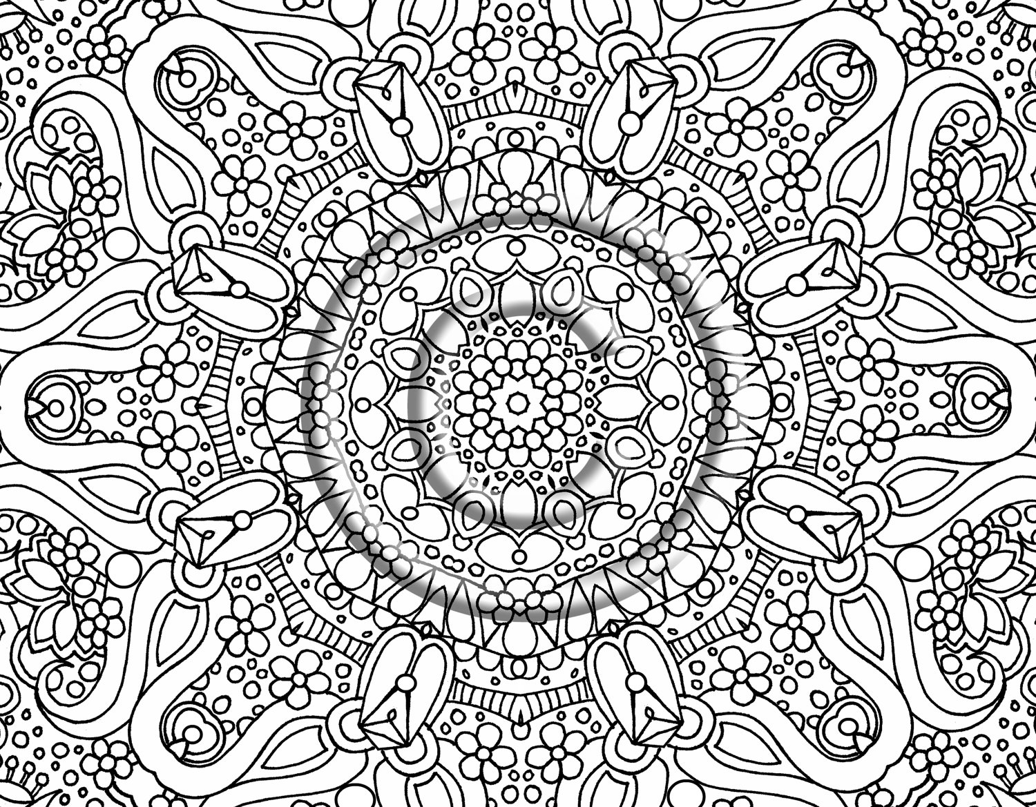 1500x1169 Awesome Abstract Art Coloring Pages For Adults Printable Free