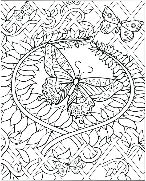 620x770 Elegant Coloring Pages Adults Butterfly Coloring Pages