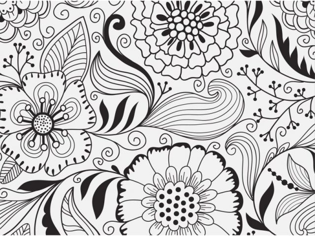 640x480 Coloring Pages For Adults Abstract Capture Floral Designs Coloring