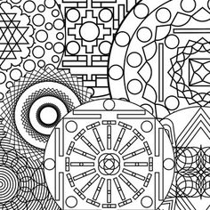 236x236 Geometric Coloring Pages For Adults To Print Adult Coloring