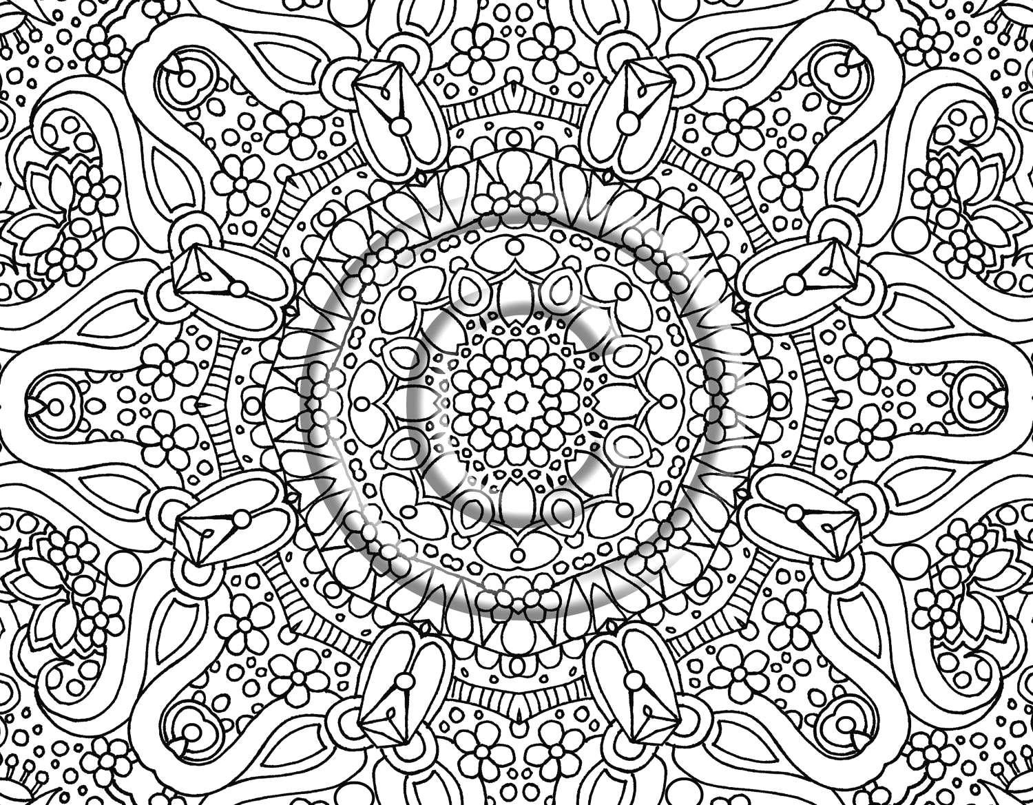 1500x1169 Abstract Design Coloring Pages Page