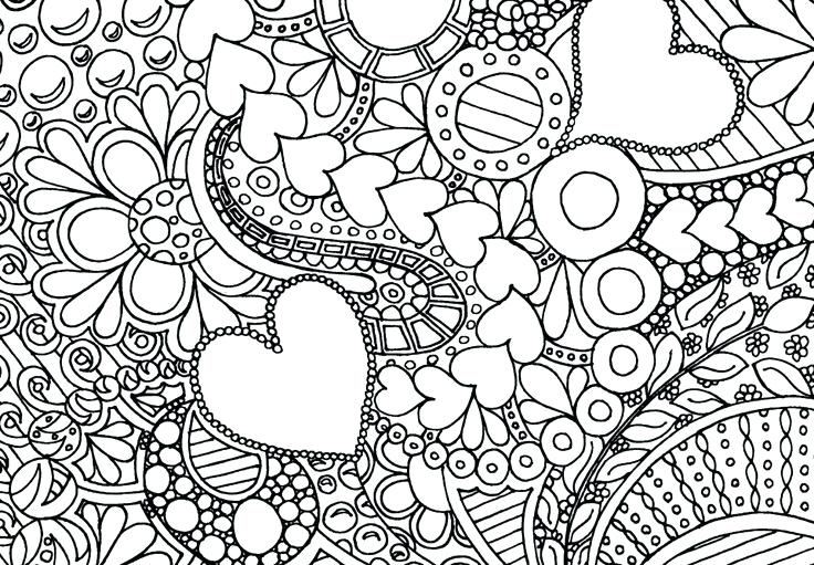 736x511 Love Coloring Pages For Adults Abstract Flowers Coloring Love
