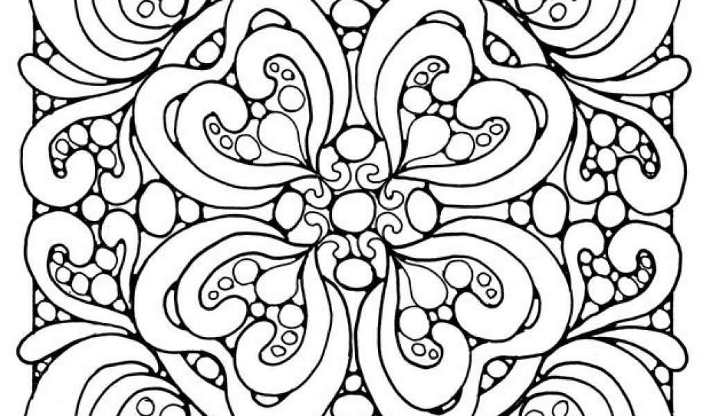 1024x600 Abstract Flower Coloring Page Sheets Coloring Pages, Abstract