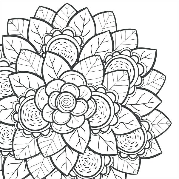 600x600 Coloring Pages For Teens Best Coloring Pages For Kids Free Flower
