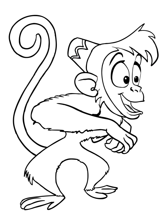 515x709 Abu Aladdin's Monkey Coloring Pages