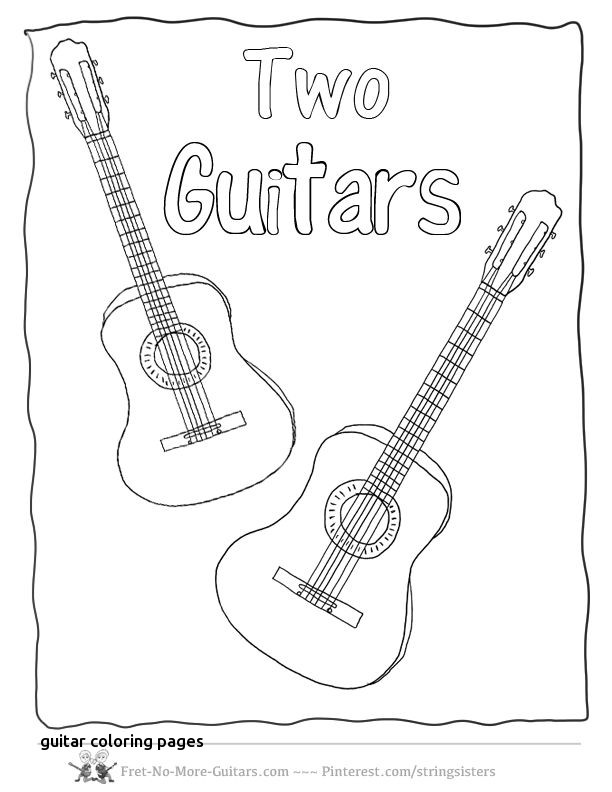 612x792 Guitar Coloring Pages
