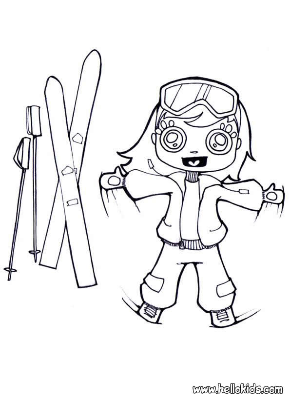595x822 Ana The Ski Acrobat Coloring Pages