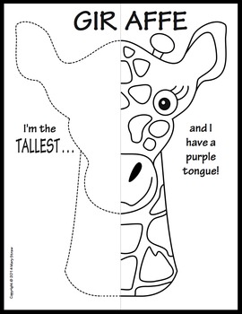 270x350 Jungle Animals Symmetry Activity Coloring Pages